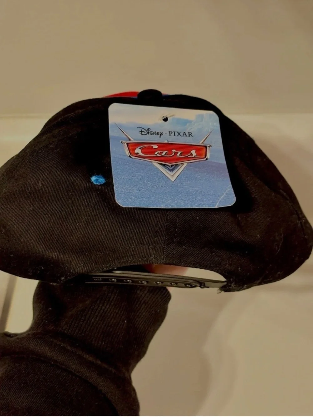 Disney Pixar Cars Kids Lighting McQueen Hat Red Black Adjustable Snap Back NEW